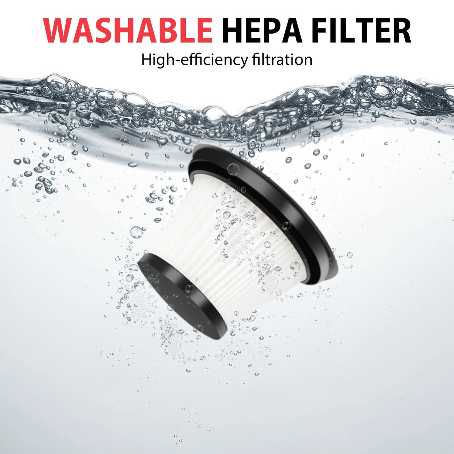 Cordless Vacuum Cleaner, 55KPA Lightweight Vacuum Cleaners for Home with Rechargeable 2200 mAh Battery, Handheld Vacuum for Home