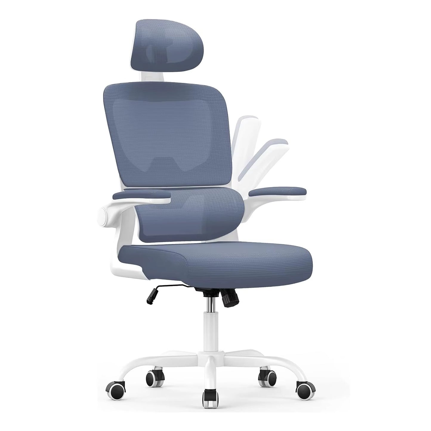 Ergonomic Office Chair with Lumbar Support, Home Office Desk Computer Chairs Adjustable Headrest and Flip-up Armrests