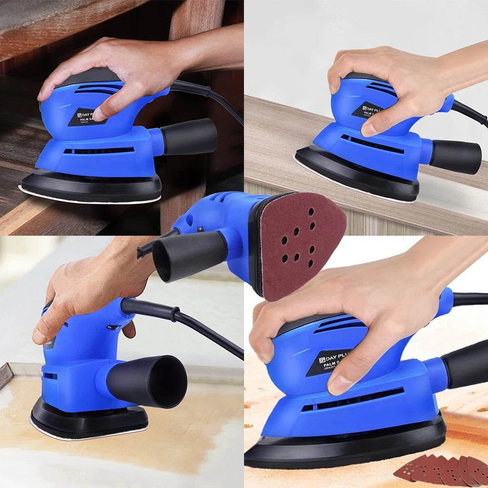 130W Detail Sander Handheld Electric Sander Palm Sander Mouse Sander Small Sanding Machine for Wood Wall Sanding Polishing