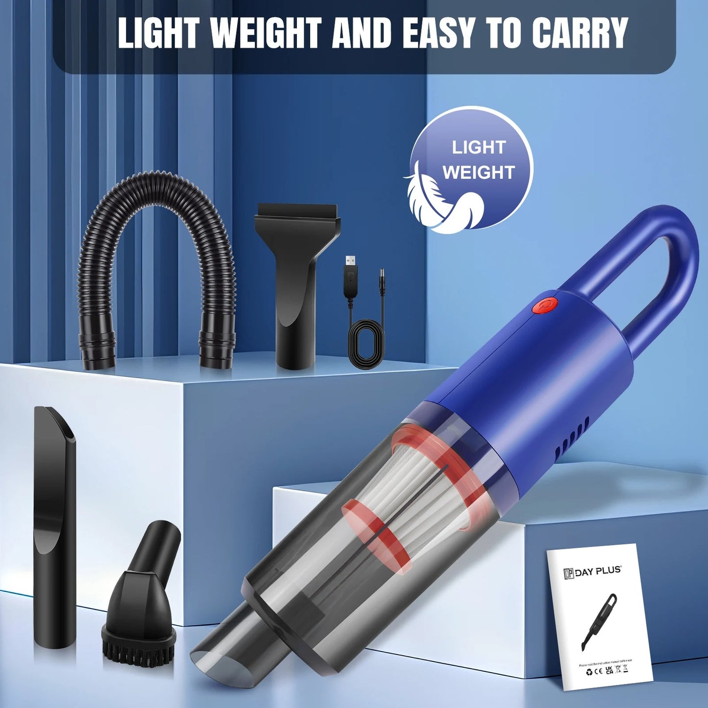 Car Wireless Vacuum Cleaner Strong Suction Handheld Wet Dry Auto Vacuum Home & Car Dual Use Mini Vacuum Cleaner Home Appliance