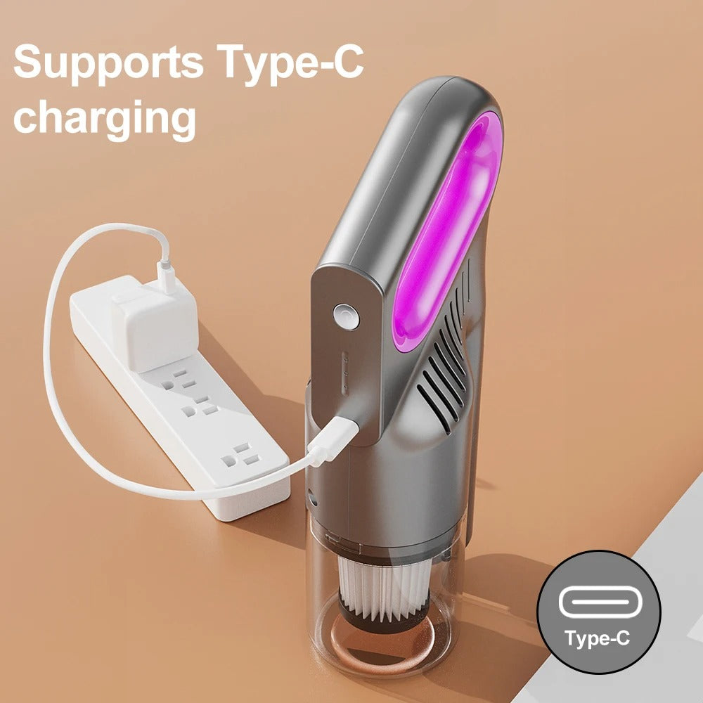 Portable Cordless Vacuum Cleaner Multifunctional Mite Remover Cleaning Machine Handheld Vacuum Cleaner For Home Car Dual Use