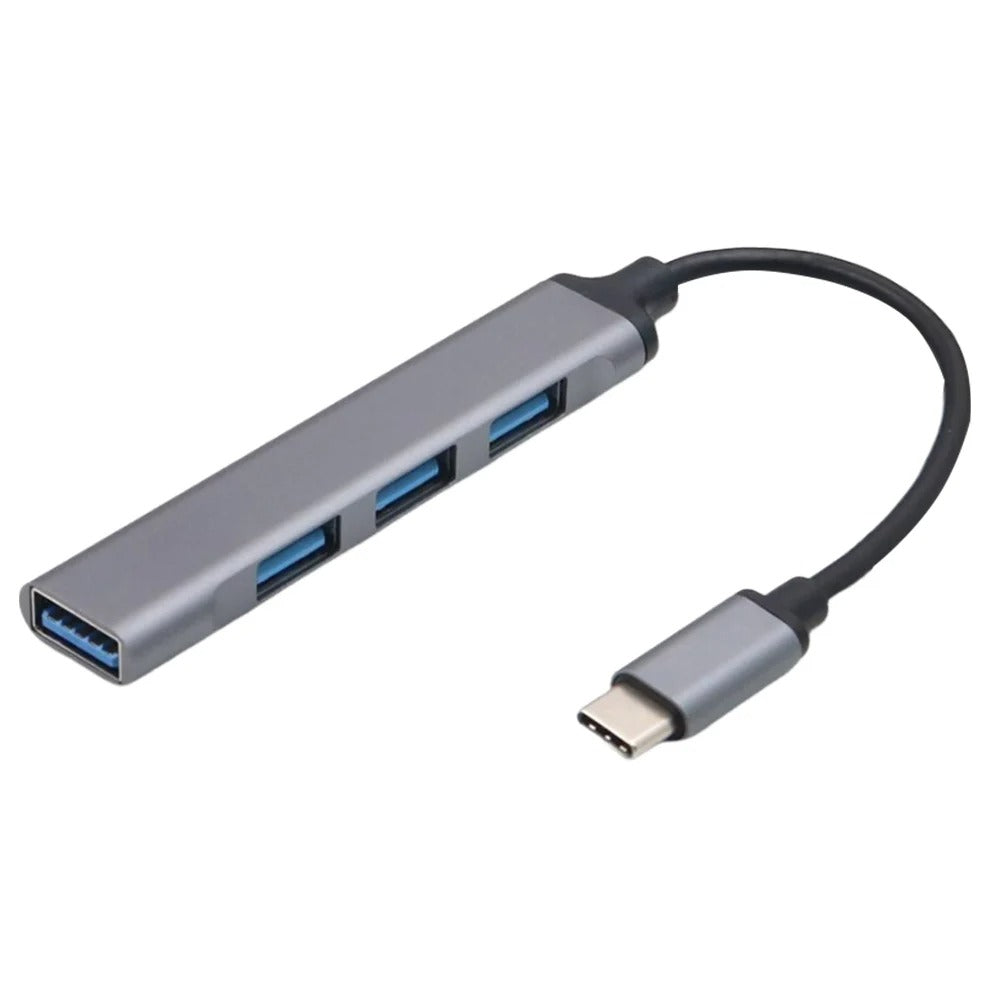 4-Port USB 3.0 Hub Adapter 5Gbps USB Splitter USB C To USB Hub Multiple USB 3.0 Hub USB Port Expander for Laptop