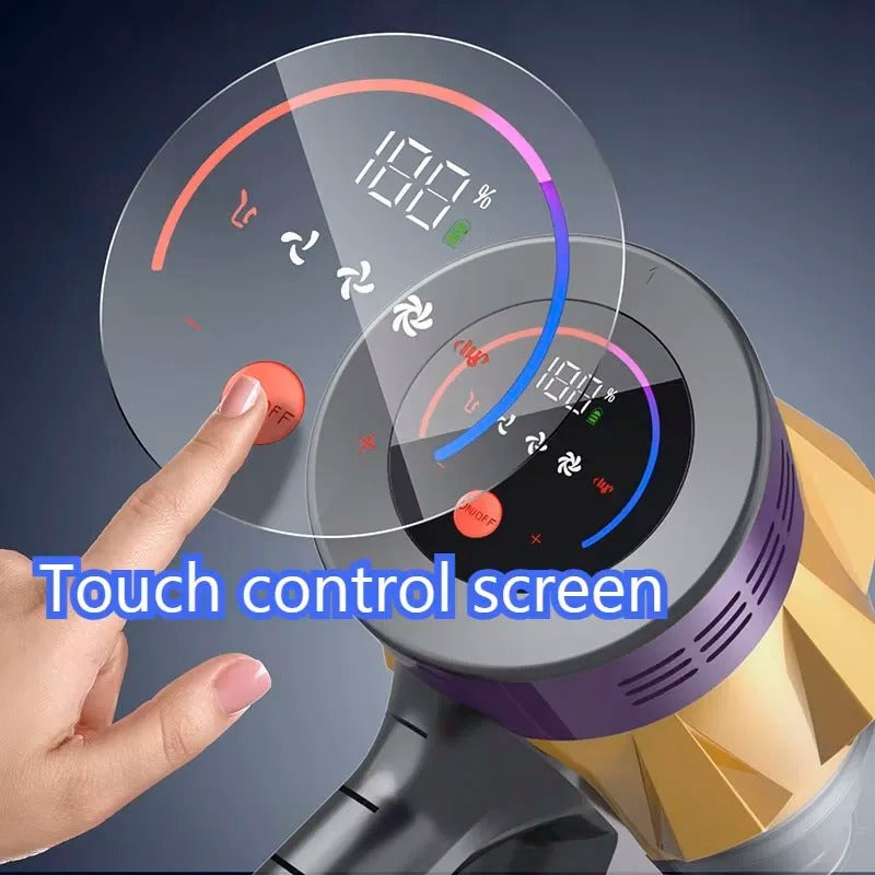 MPQU 50kPa 550W Wireless Vacuum Cleaner Touchscreen Removable Battery