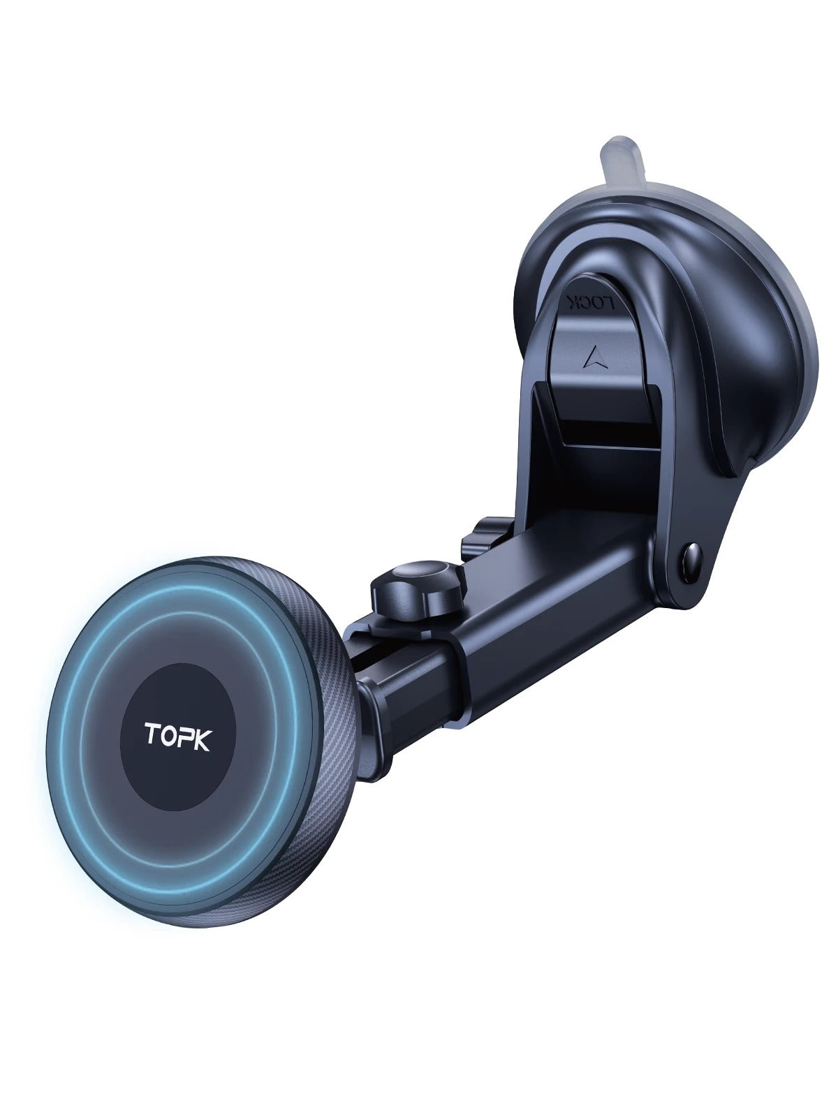 TOPK Magnetic Car Phone Holder Mount For Magsafe IPhone15 Pro Max Single-Hand Operation Metal Hook Magnetic Phone Holder for Car